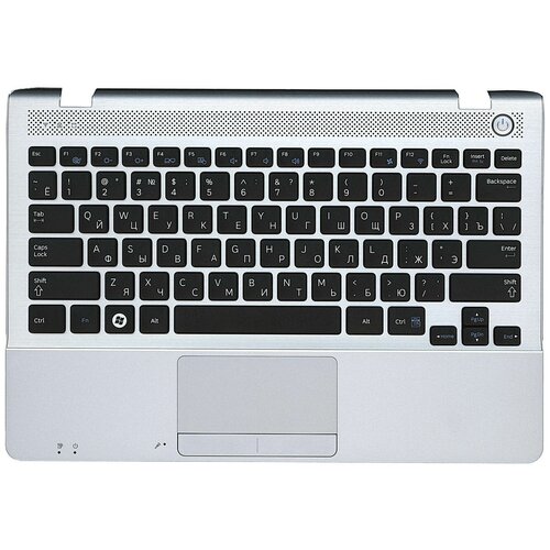 Клавиатура для ноутбука Samsumg 305U1A черная топ-панель серебристая 3400₽