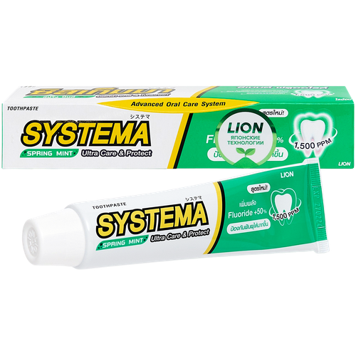 зубная паста для ежедневного ухода за полостью рта cj lion systema ice mint alpha 120 г Зубная паста LION Systema для ухода за деснами, 90 мл