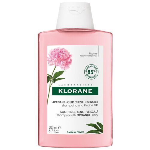 Klorane/Клоран, Irritated Scalp Успокаивающий шампунь для волос с экстрактом пиона для чувствительной кожи головы, 200 мл