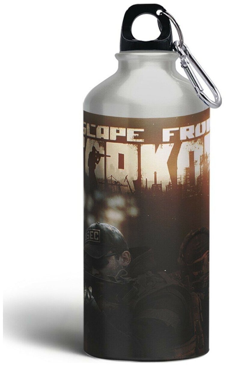 Бутылка спортивная,туристическая фляга, 500мл с карабином Escape from Tarkov - 1