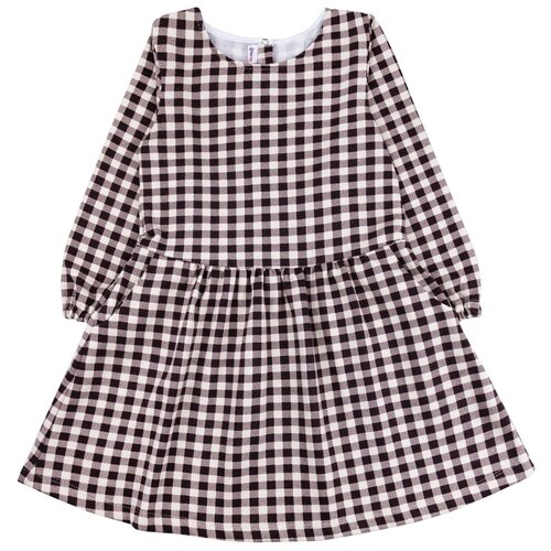 фото Платье youlala из футера с начёсом в клетку размер 104 юлала