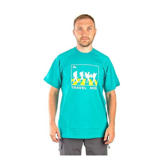 Футболка PAYER Travel Mob (Трэвел моб)(хлопок, тиффани) (р-р M) (Novatex)