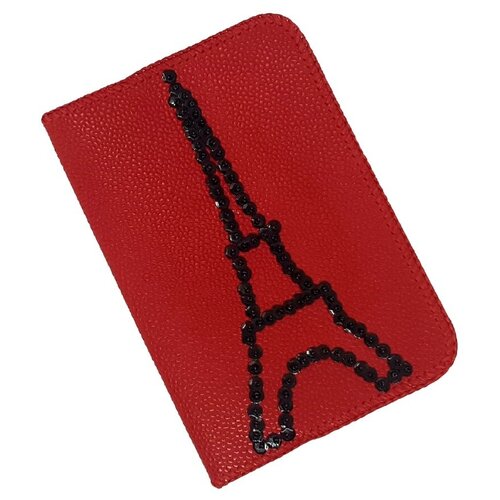 Обложка для паспорта Веснушкин Shop, черный, красный