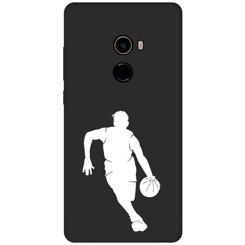 Матовый чехол Basketball W для Xiaomi Mi Mix 2 / Сяоми Ми Микс 2 с 3D эффектом черный матовый чехол climbing w для xiaomi mi mix 2 сяоми ми микс 2 с 3d эффектом черный