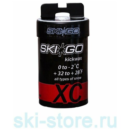 Мазь держания SKIGO XC Kickwax Red (0°С -2°С) 45 г. мазь держания skigo easy grip plus