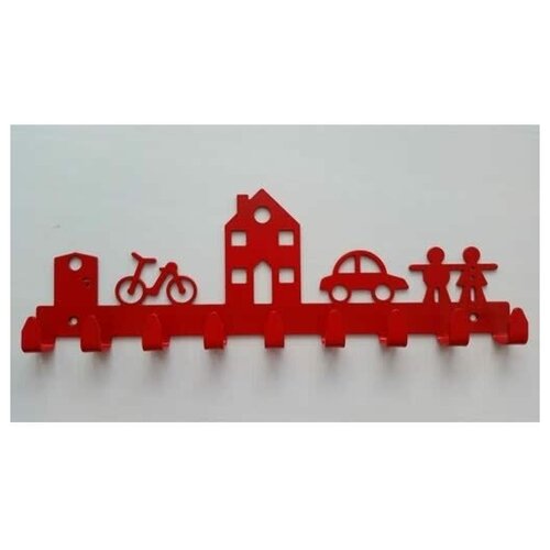 Вешалка Город красный металл 1057₽