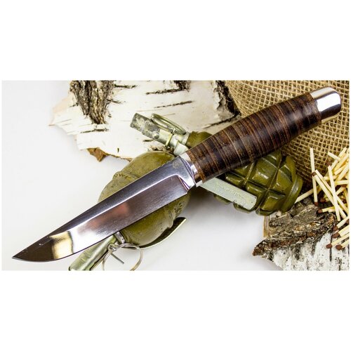 фото Нож гюрза-3, сталь 95х18, кожа титов & солдатова