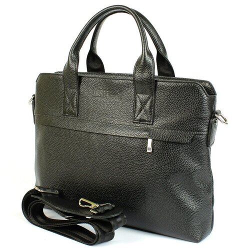 фото Сумка с ручками matthew из натуральной кожи, мужская цвет черный