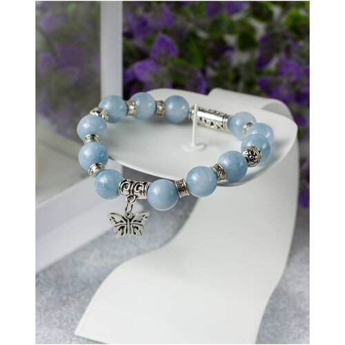 Браслет Роскошь ЗОЛОТА, аквамарин, 1 шт., размер 15 см, голубой