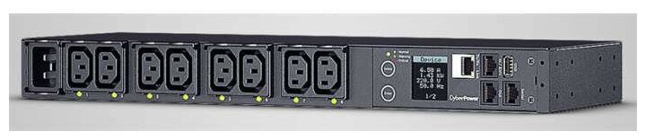 Панель питания распределительная CyberPower PDU PDU41005 (PDU20SWHVIEC8FNET) Switched, 1U type, 16Amp, plug IEC 320 C20, (8) IEC 320 C13 -EOL