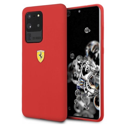 Чехол Ferrari On Track Silicone для Galaxy S20 Ultra, красный