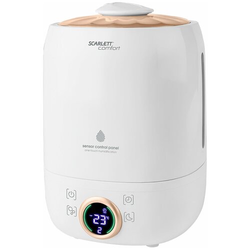 Увлажнитель воздуха SCARLETT SC-AH986E08 объем бака 46 л 45 м2 LED-дисплей ароматизатор таймер белый 1271800₽