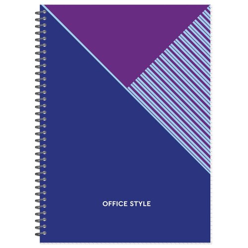 Комплект 5 штук, Бизнес-тетрадь А4.96л, обл. карт, греб, кл, Attache Economy, Office Style, синяя