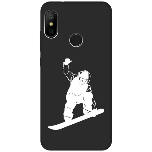 Матовый чехол Snowboarding W для Xiaomi Mi A2 Lite / Redmi 6 Pro / Сяоми Ми А2 Лайт / Редми 6 Про с 3D эффектом черный