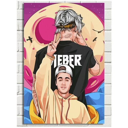 Картина по номерам музыка Джастин Бибер (Justin Bieber) - 8677 В 60x40