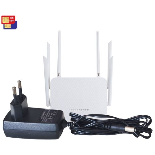 2х диапазонный 4G-lte WiFi роутер (2,4 и 5,8) с СИМ картой HD-ком Мод:AC1200/4G (K84977RG4) и 4G-lte модемом - Wi-Fi 3G/4G/LTE модемы для интернета