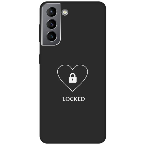 Матовый чехол Locked W для Samsung Galaxy S21 / Самсунг С21 с 3D эффектом черный
