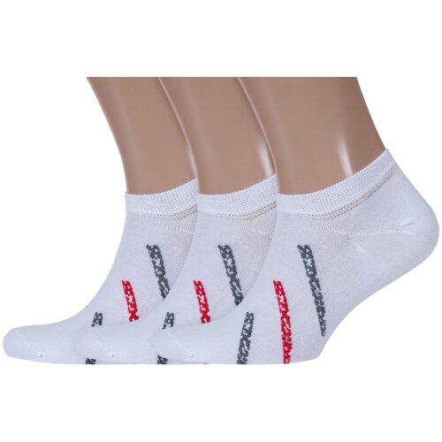 Комплект из 3 пар мужских носков RuSocks (Орудьевский трикотаж) белые, размер 27-29 (42-45)