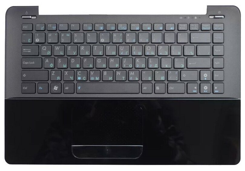 Клавиатура для ноутбука Asus 04GNVS1KRU00-3 черная с черным топкейсом 2100₽