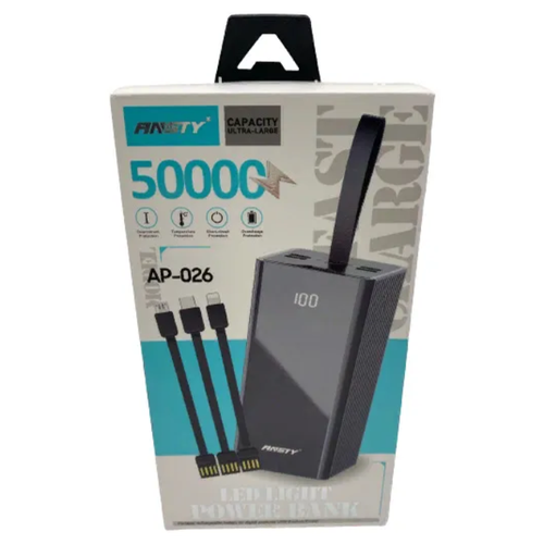 Внешный аккумулятор Power Bank AP-023 30000mAh Аккумулятор повербанк с 3 зарядными проводами 299900₽