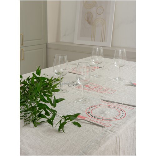 Скатерть из натурального льна 