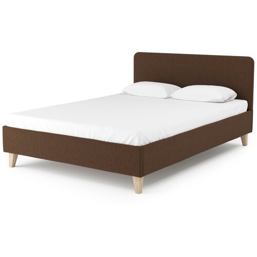 Кровать Salotti Сканди 160, рогожка, ткань Шифт, темно-серый, 206х164х90 см