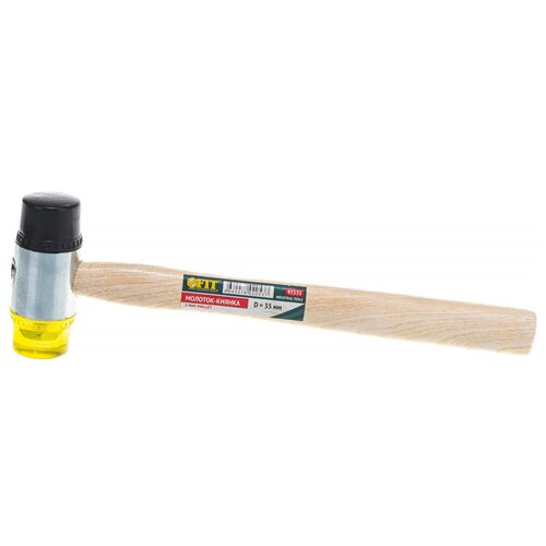 Молоток киянка резина/пластик Fit деревянная ручка 35 мм