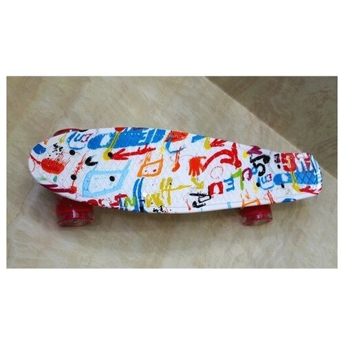 фото Скейтборд пластик 22*6" шасси a, колёса pu 60*45мм свет, вид 2 "импортные товары"(игрушки)