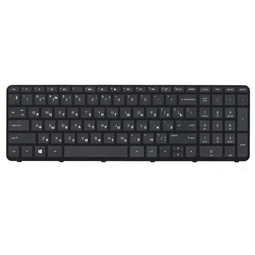 Клавиатура keyboard 809031-251 для ноутбука HP Pavilion 17 17-E 15-ab 15-ak 15-z 15-au 15-ae 15-AS 15-AH 15-BC 17-g черная с рамкой 818₽