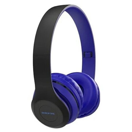 Наушники Borofone BO4 Charming rhyme беспроводные накладные BT50 AUX 200 мАч синие 158200₽