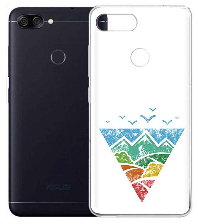 Чехол задняя-панель-накладка-бампер MyPads Лес земля море чайки для ASUS Zenfone Max Plus (M1) X018DC/ZB570TL 5.7 противоударный
