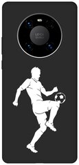 Матовый чехол Football W для Huawei Mate 40 Pro / Хуавей Мейт 40 Про с 3D эффектом черный