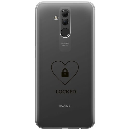 Силиконовый чехол с принтом Locked для Huawei Mate 20 Lite / Хуавей Мейт 20 Лайт силиконовый чехол на huawei mate 20 lite хуавей мейт 20 лайт с 3d принтом gucci stickers прозрачный