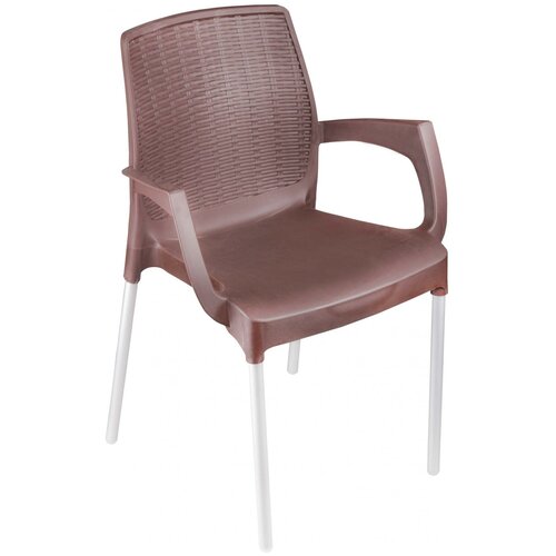 Кресло пласт. Прованс (коричнев.) (1/3) альтернатива М6365