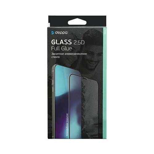 Защитное стекло Deppa 2,5D Full Glue для Samsung Galaxy A53 5G (2022) для Samsung Galaxy A53 5G, 1 шт., черный/прозрачный
