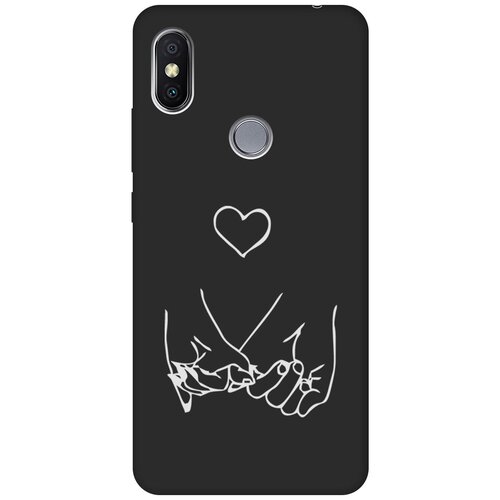 Матовый Soft Touch силиконовый чехол на Xiaomi Redmi S2, Сяоми Редми С2 с 3D принтом Lovers Hands W черный матовый soft touch силиконовый чехол на xiaomi redmi 9c сяоми редми 9с с 3d принтом lovers hands w черный