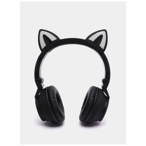 Наушники беспроводные BOROFONE BO18 Cat ear BT headphones/ Полноразмерные/ Накладные/ Наушники с ушками/ Для детей/Черные