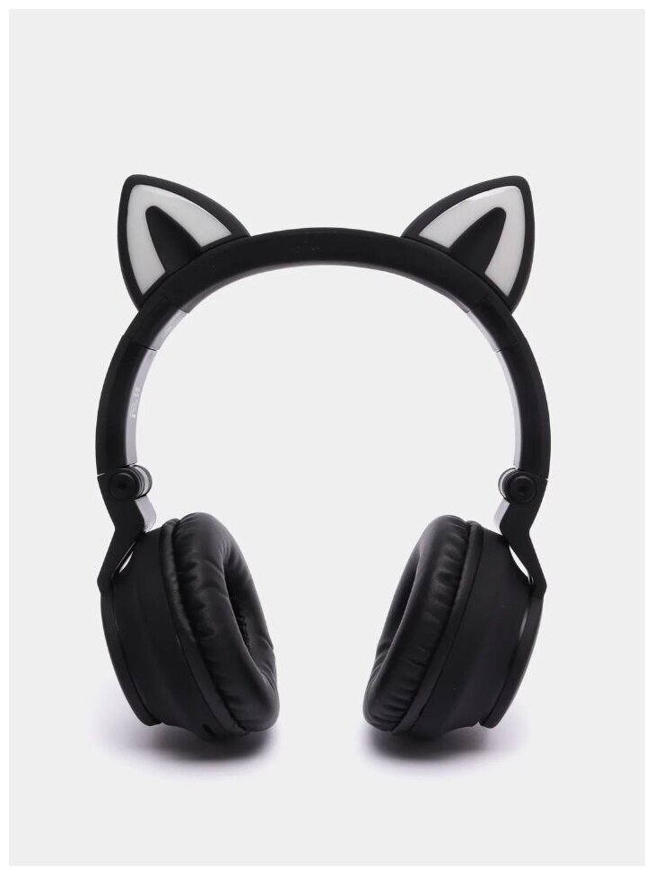 Наушники беспроводные BOROFONE BO18 Cat ear BT headphones/ Полноразмерные/ Накладные/ Наушники с ушками/ Для детей/Черные