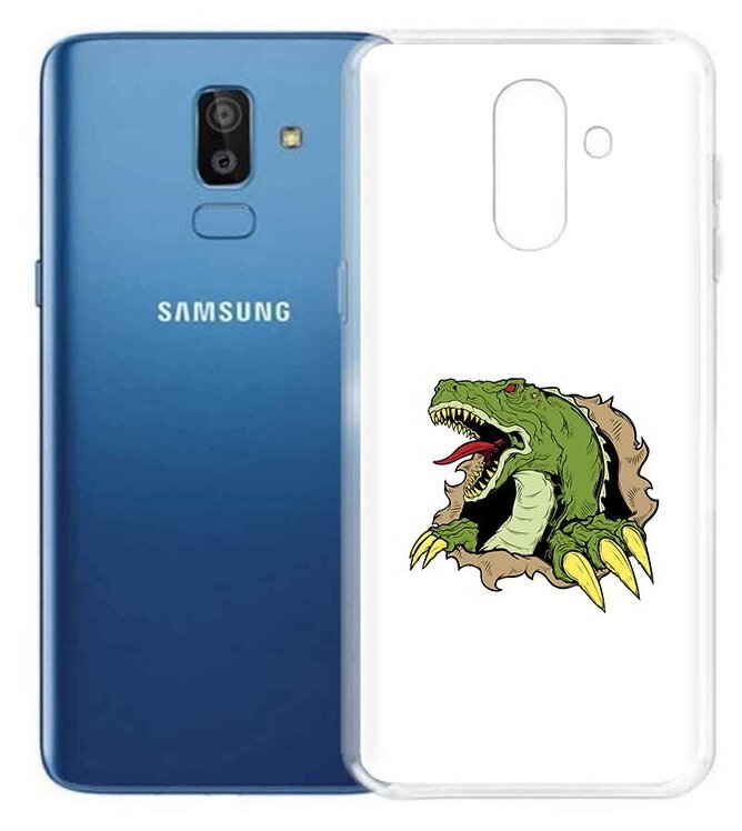 Чехол задняя-панель-накладка-бампер MyPads годзила для Samsung Galaxy J8 2018 (SM-J810) противоударный