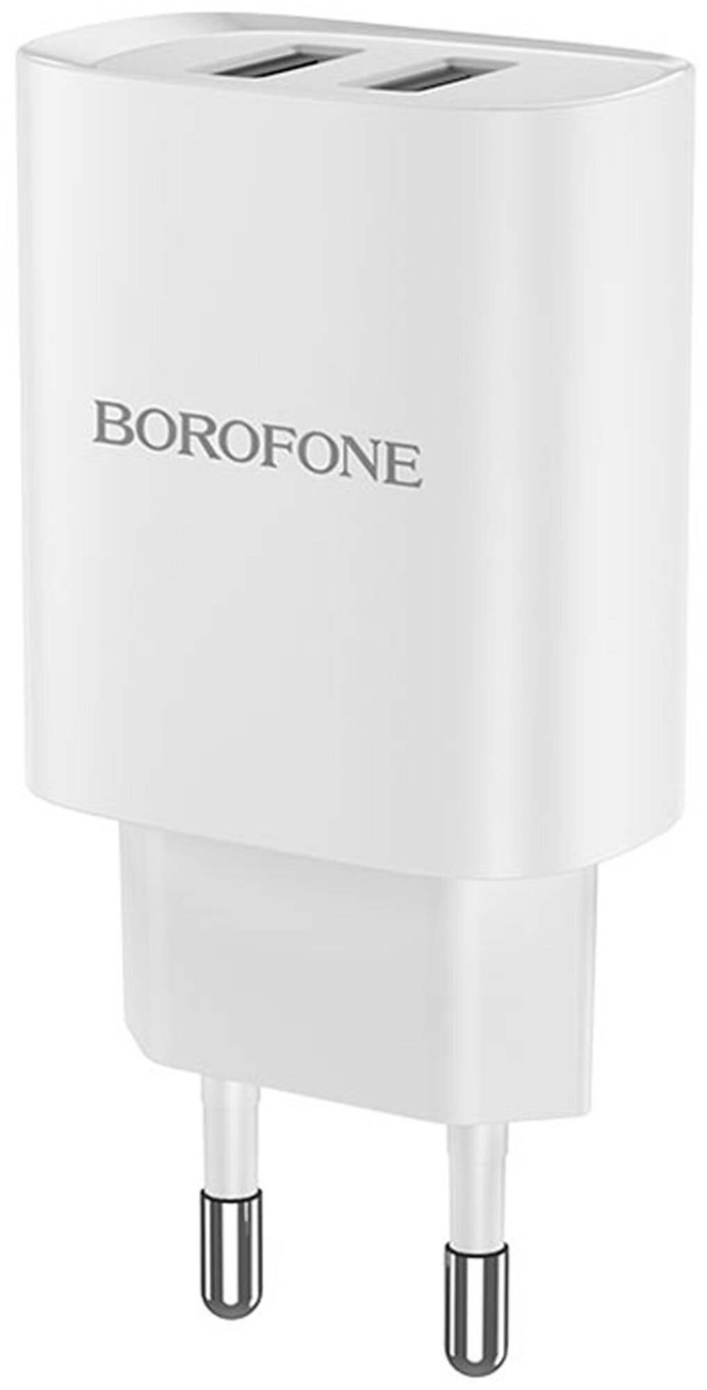 Сетевое зарядное устройство 2USB 2.1A Borofone BN2 White