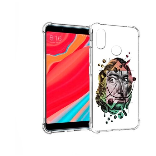 Чехол задняя-панель-накладка-бампер MyPads разноцветное лицо абстракция для Xiaomi Redmi S2 противоударный