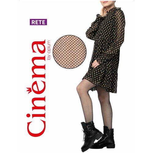 Женские колготки Cinema Rete в мелкую сеткусеточку черный размер 4 306₽