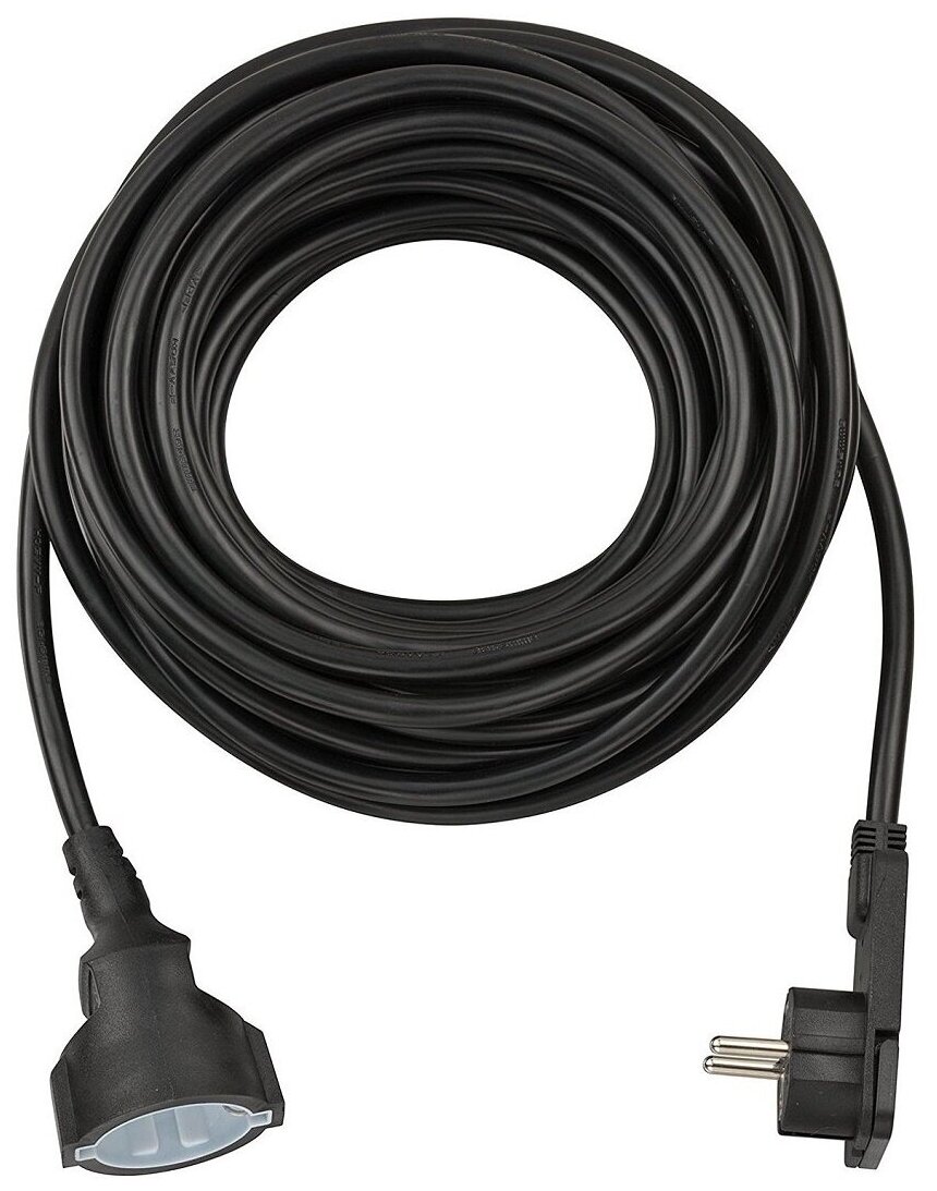 Удлинитель 10 м с плоской вилкой Brennenstuhl Quality Extension Cable, черный 1168980010