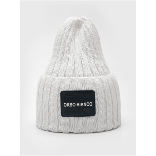 фото Шапка бини orso bianco, размер 54, белый