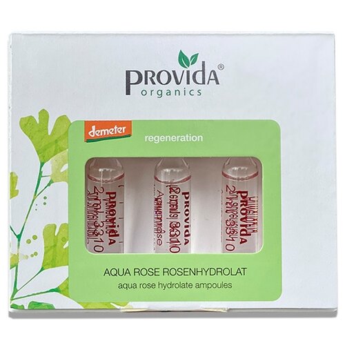 Provida organics Концентрат для лица Demeter Aqua Rose Ampullen-Hydrolat восстанавливающий с гидролатом розы, 2 мл, 3 шт.