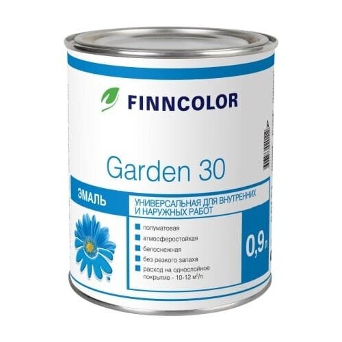 Эмаль FINNCOLOR (0,9 л, Garden 30С, универсальная , бесцветный, п/матовый)