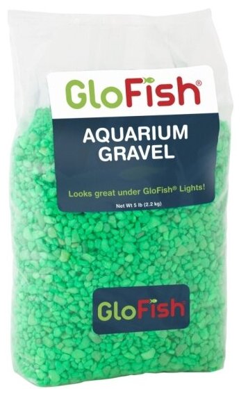 Грунт Glofish флуоресцирующий зеленый 2,268 кг