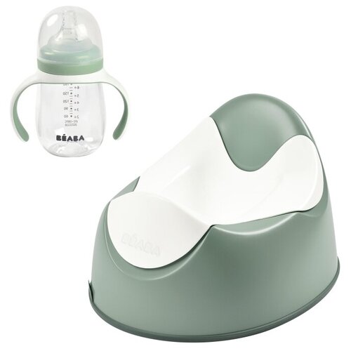 Beaba Поильник 2 в 1 Sage Green 210мл в комплекте с горшком Beaba Sage Green