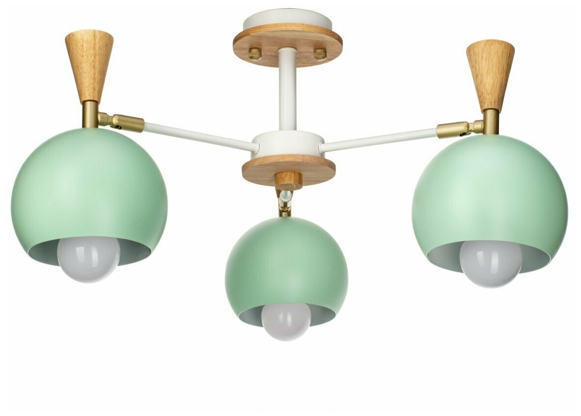 Люстра потолочная Morila, 3 лампы, цвет зеленый Lamplandia - фото №15