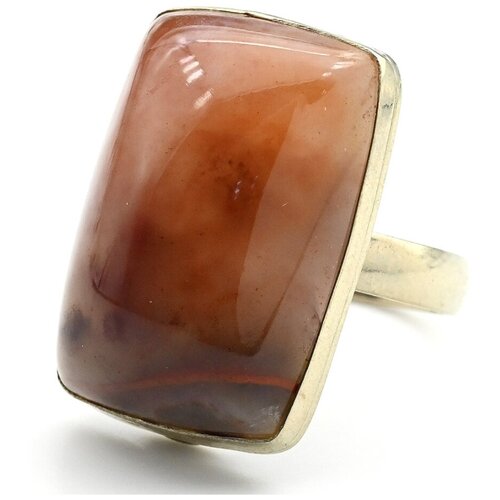 Кольцо Радуга Камня, халцедон, размер 18.5, оранжевый, красный кольцо радуга камня халцедон размер 18 розовый красный